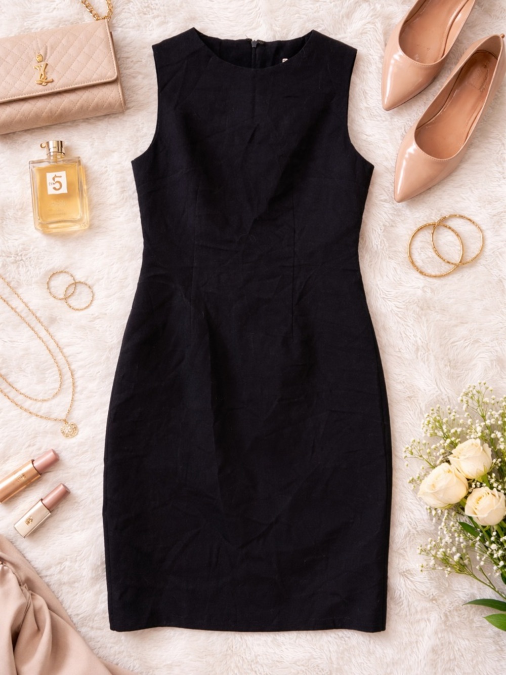 Amanda Smith Navy Blue  Sleeveless Sheath Mini Dress